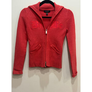 Vintage Bebe Full Zip Cardigan Sweater S Y2K Bratz Going Out Trashy Euro